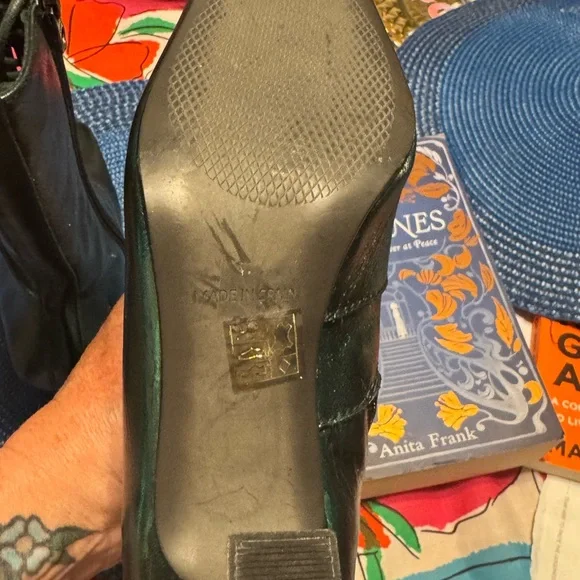 L'INTERVALLE Metallic Green Lace-Up Boots - Picture 6 of 6